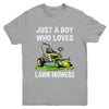 Funny Lawn Mowing For Boys Lawn Mower Farm Gardening Kids Youth Shirt | teecentury