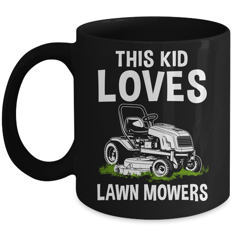 Funny Lawn Mowing For Kids Lawn Mower Farm Gardening Mug | teecentury
