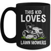 Funny Lawn Mowing For Kids Lawn Mower Farm Gardening Mug | teecentury