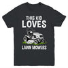 Funny Lawn Mowing For Kids Lawn Mower Farm Gardening Youth Shirt | teecentury