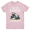 Funny Lawn Mowing For Kids Lawn Mower Farm Gardening Youth Shirt | teecentury