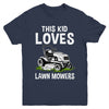 Funny Lawn Mowing For Kids Lawn Mower Farm Gardening Youth Shirt | teecentury