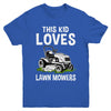Funny Lawn Mowing For Kids Lawn Mower Farm Gardening Youth Shirt | teecentury