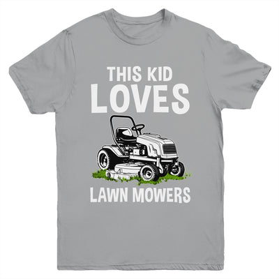 Funny Lawn Mowing For Kids Lawn Mower Farm Gardening Youth Shirt | teecentury