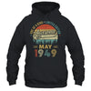 Funny May 1949 Vintage 75th Birthday Decorations Men Shirt & Hoodie | teecentury