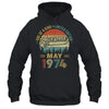 Funny May 1974 Vintage 50th Birthday Decorations Men Shirt & Hoodie | teecentury