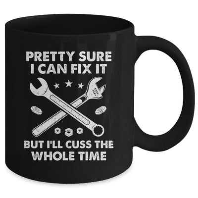 Funny Mechanic For Men Dad Fix It Cuss Whole Time Mechanic Mug | teecentury