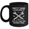 Funny Mechanic For Men Dad Fix It Cuss Whole Time Mechanic Mug | teecentury