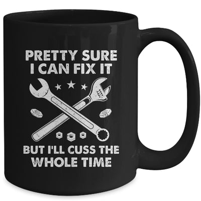 Funny Mechanic For Men Dad Fix It Cuss Whole Time Mechanic Mug | teecentury