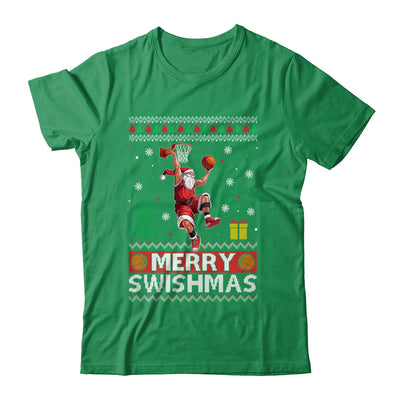 Funny Merry Swishmas Ugly Christmas Basketball Christmas Shirt & Sweatshirt | teecentury