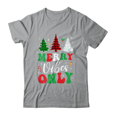 Funny Merry Vibes Only Christmas Tree Light Holiday Xmas Shirt & Sweatshirt | teecentury