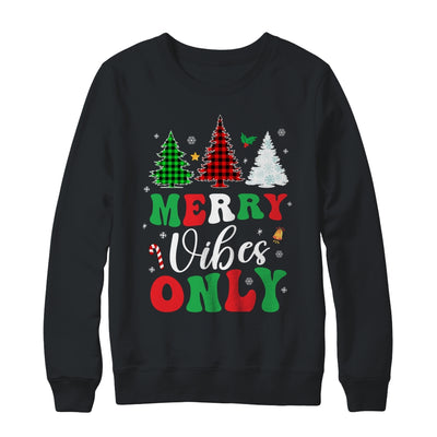 Funny Merry Vibes Only Christmas Tree Light Holiday Xmas Shirt & Sweatshirt | teecentury