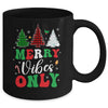 Funny Merry Vibes Only Christmas Tree Light Holiday Xmas Mug | teecentury