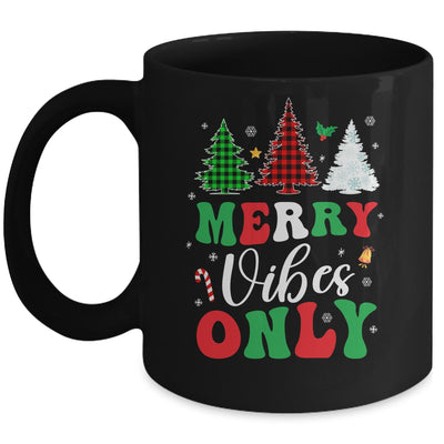 Funny Merry Vibes Only Christmas Tree Light Holiday Xmas Mug | teecentury