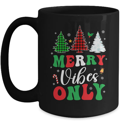 Funny Merry Vibes Only Christmas Tree Light Holiday Xmas Mug | teecentury
