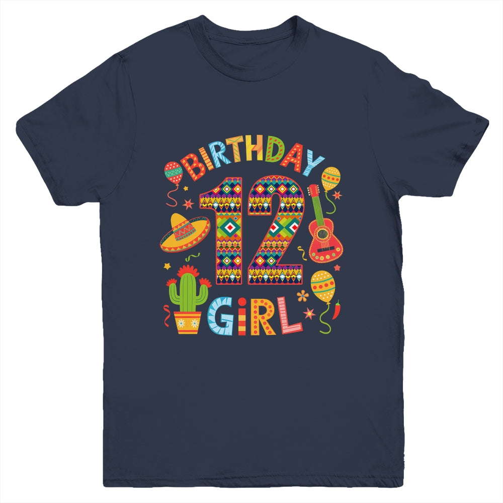 Funny Mexican Party 12th Birthday Girl Fiesta 12 Year Old Youth Shirt | teecentury
