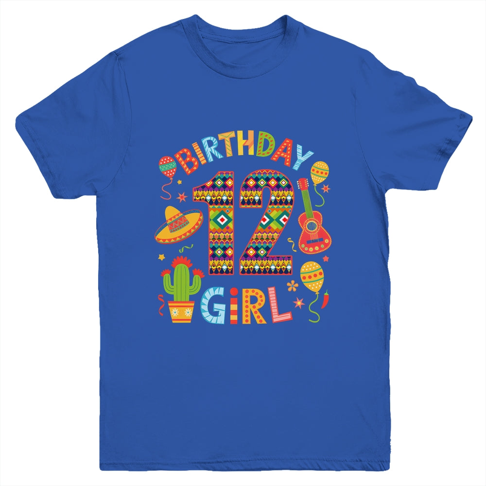 Funny Mexican Party 12th Birthday Girl Fiesta 12 Year Old Youth Shirt | teecentury