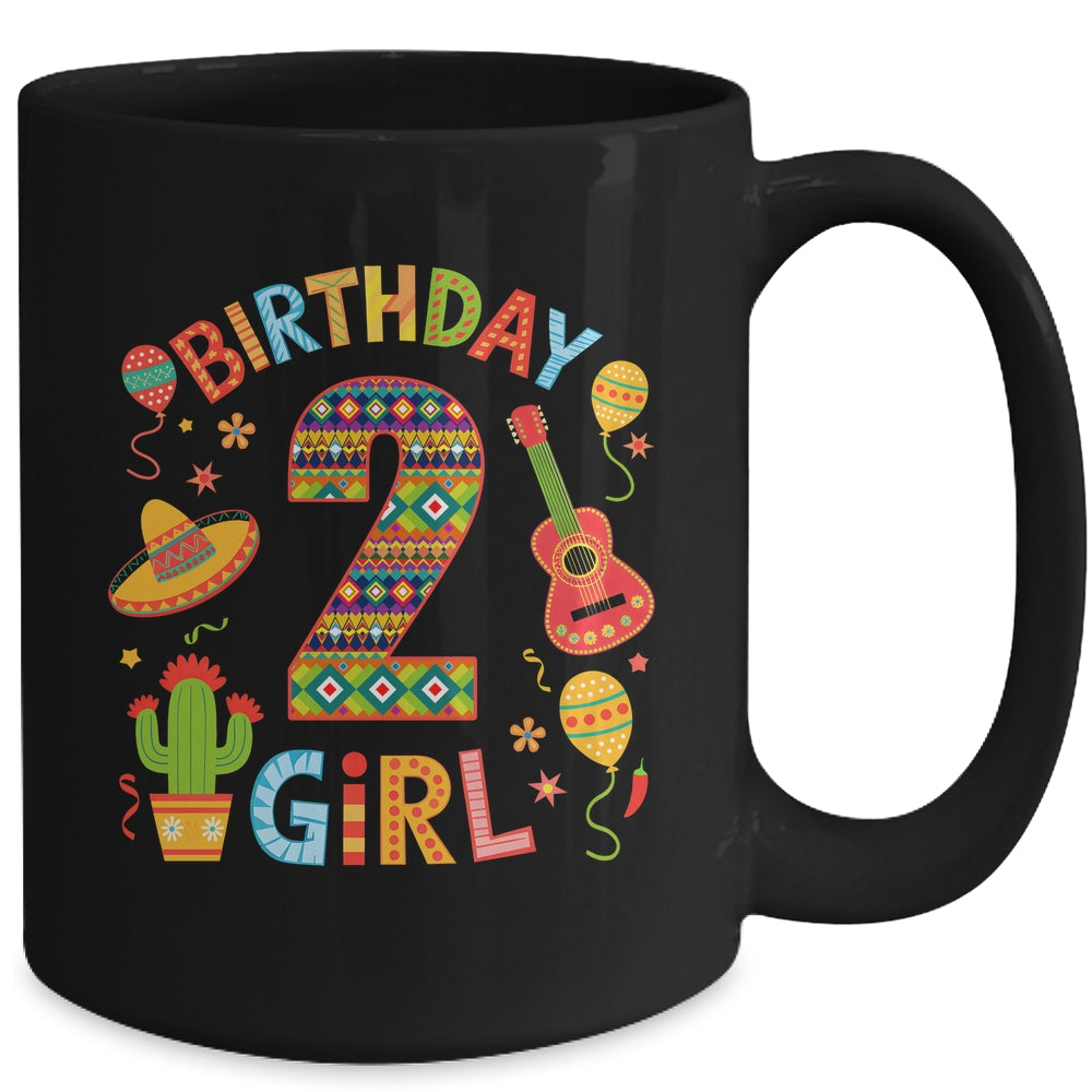 Funny Mexican Party 2nd Birthday Girl Fiesta 2 Year Old Mug | teecentury