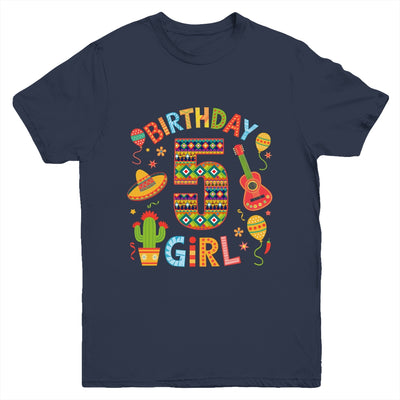 Funny Mexican Party 5th Birthday Girl Fiesta 5 Year Old Youth Shirt | teecentury