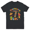 Funny Mexican Party 7th Birthday Girl Fiesta 7 Year Old Youth Shirt | teecentury