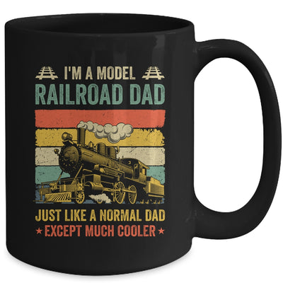 Funny Model Railroad Train Cool Dad Fathers Day Retro Mug | teecentury