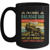 Funny Model Railroad Train Cool Dad Fathers Day Retro Mug | teecentury