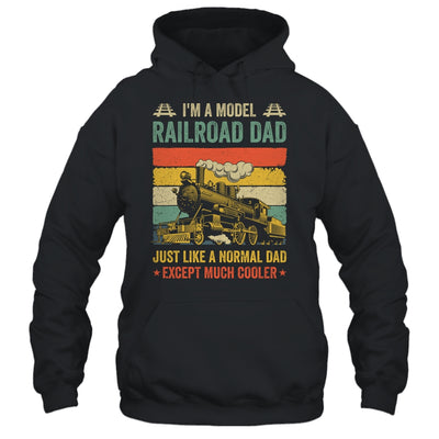 Funny Model Railroad Train Cool Dad Fathers Day Retro Shirt & Hoodie | teecentury