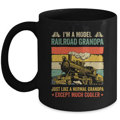 Funny Model Railroad Train Cool Grandpa Fathers Day Retro Mug | teecentury