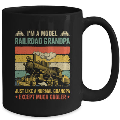 Funny Model Railroad Train Cool Grandpa Fathers Day Retro Mug | teecentury