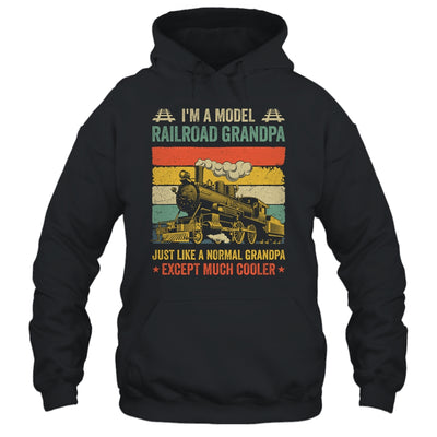 Funny Model Railroad Train Cool Grandpa Fathers Day Retro Shirt & Hoodie | teecentury