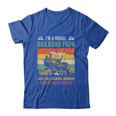 Funny Model Railroad Train Cool Papa Fathers Day Retro Shirt & Hoodie | teecentury