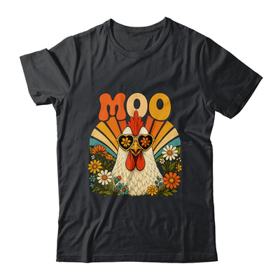 Funny Moo Chicken Graphic Tee Men Women Farm Animal Vintage Shirt & Tank Top | teecentury