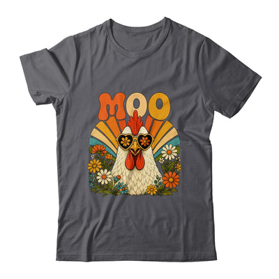 Funny Moo Chicken Graphic Tee Men Women Farm Animal Vintage Shirt & Tank Top | teecentury