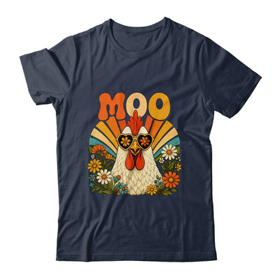Funny Moo Chicken Graphic Tee Men Women Farm Animal Vintage Shirt & Tank Top | teecentury