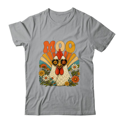 Funny Moo Chicken Graphic Tee Men Women Farm Animal Vintage Shirt & Tank Top | teecentury