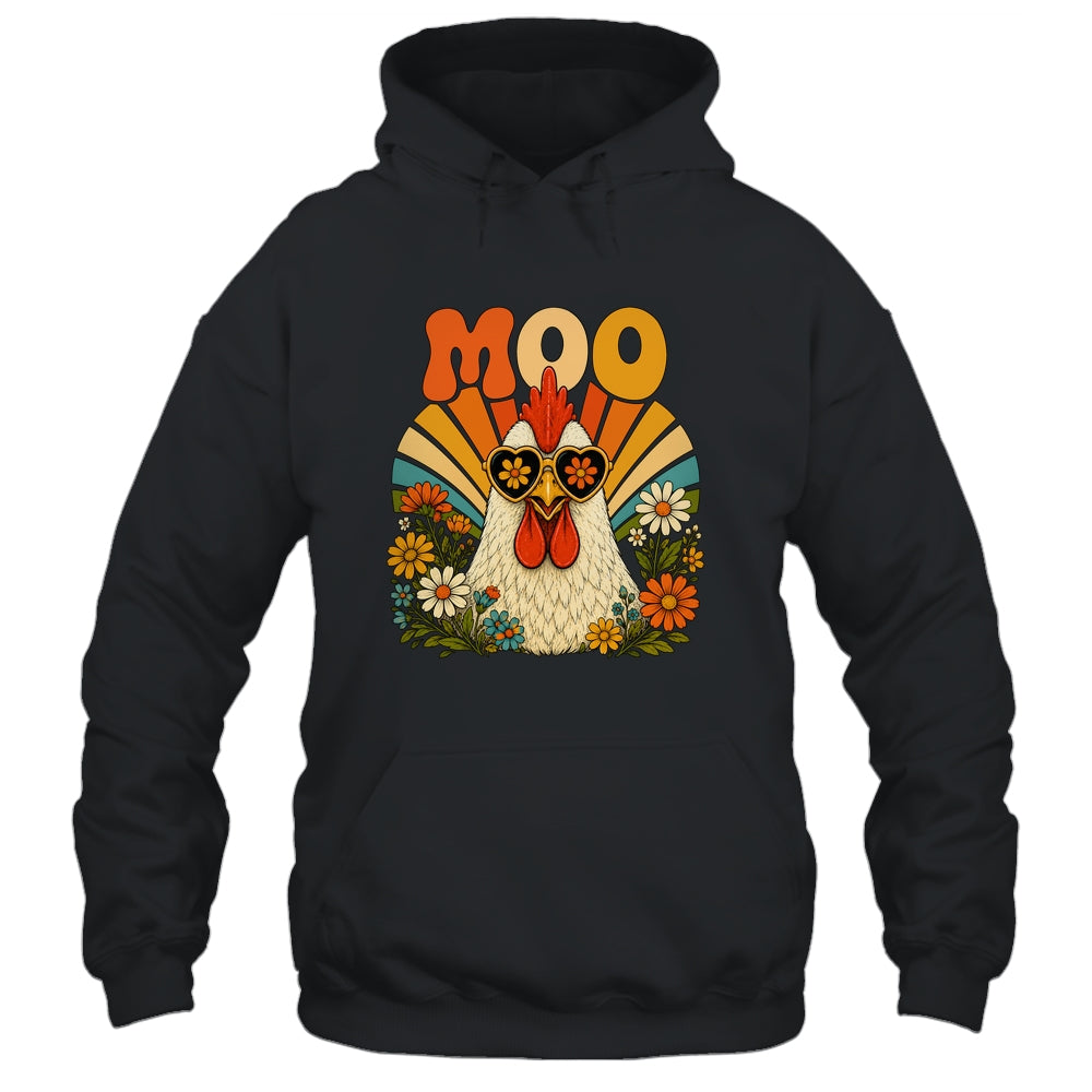 Funny Moo Chicken Graphic Tee Men Women Farm Animal Vintage Shirt & Tank Top | teecentury