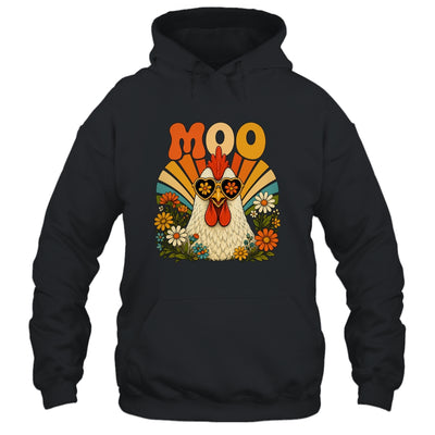 Funny Moo Chicken Graphic Tee Men Women Farm Animal Vintage Shirt & Tank Top | teecentury