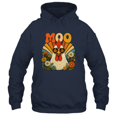 Funny Moo Chicken Graphic Tee Men Women Farm Animal Vintage Shirt & Tank Top | teecentury