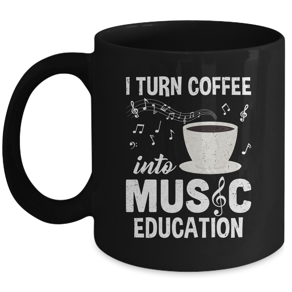 Funny Music Teacher Art For Women Men Musician Coffee Lover Mug | teecentury