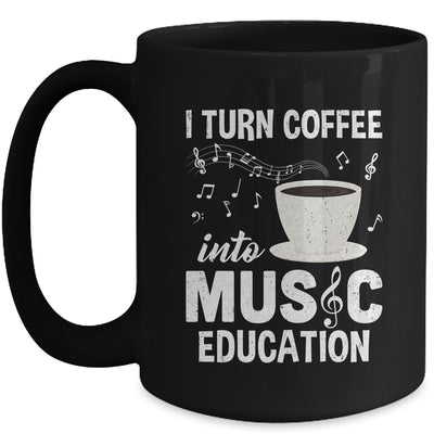 Funny Music Teacher Art For Women Men Musician Coffee Lover Mug | teecentury