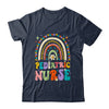 Funny NICU Nurse Pediatric Nurse PEDS Nursing Rainbow Groovy Shirt & Hoodie | teecentury
