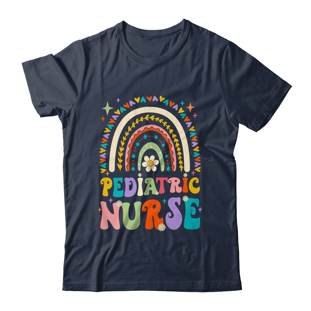 Funny NICU Nurse Pediatric Nurse PEDS Nursing Rainbow Groovy Shirt & Hoodie | teecentury