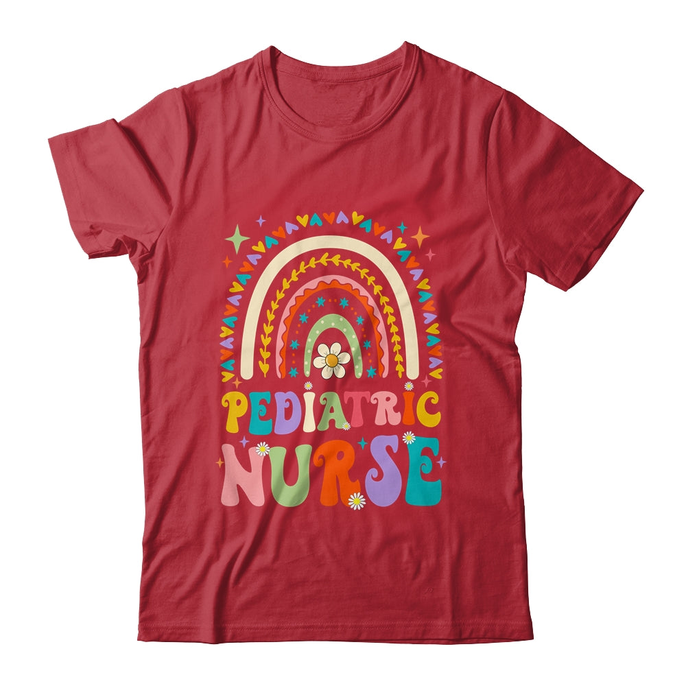 Funny NICU Nurse Pediatric Nurse PEDS Nursing Rainbow Groovy Shirt & Hoodie | teecentury