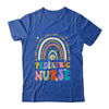 Funny NICU Nurse Pediatric Nurse PEDS Nursing Rainbow Groovy Shirt & Hoodie | teecentury