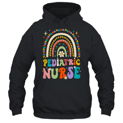 Funny NICU Nurse Pediatric Nurse PEDS Nursing Rainbow Groovy Shirt & Hoodie | teecentury