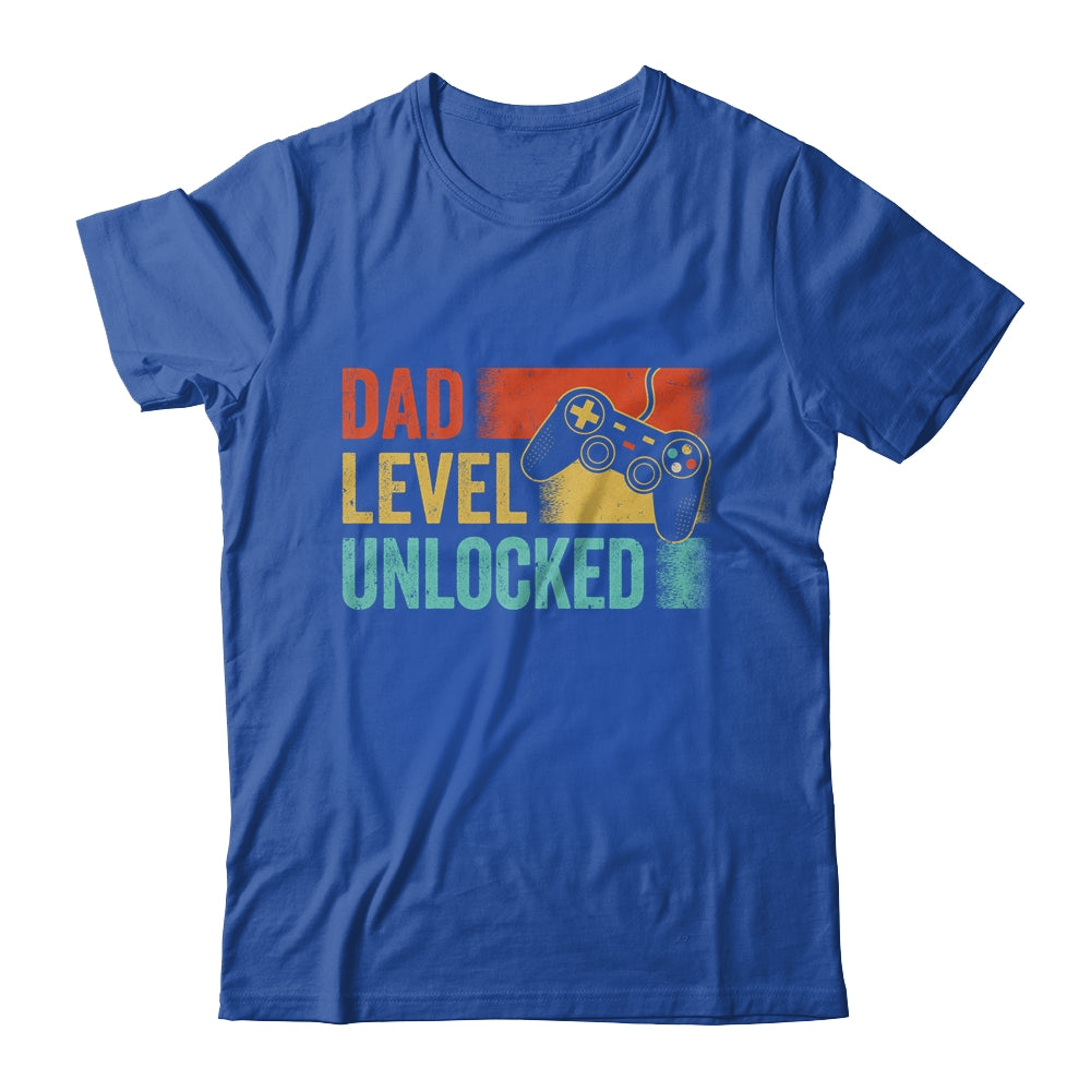 Funny New Dad Fathers Day Dad Level Unlocked Gaming Gamer Shirt & Hoodie | teecentury