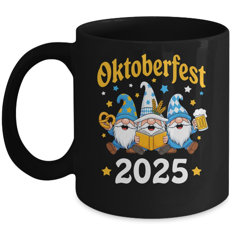 Funny Oktoberfest 2025 Gnome Beer Pretzel Wizard Bavarian Mug | teecentury