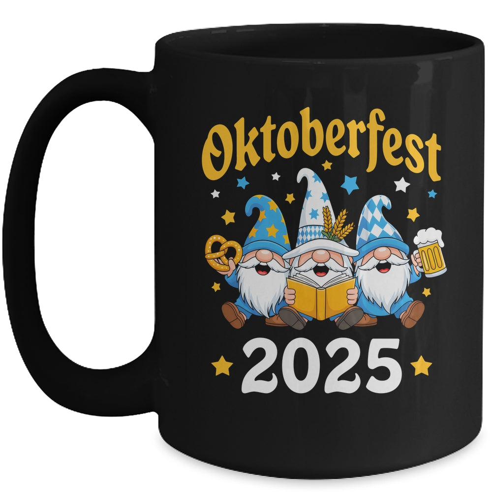 Funny Oktoberfest 2025 Gnome Beer Pretzel Wizard Bavarian Mug | teecentury
