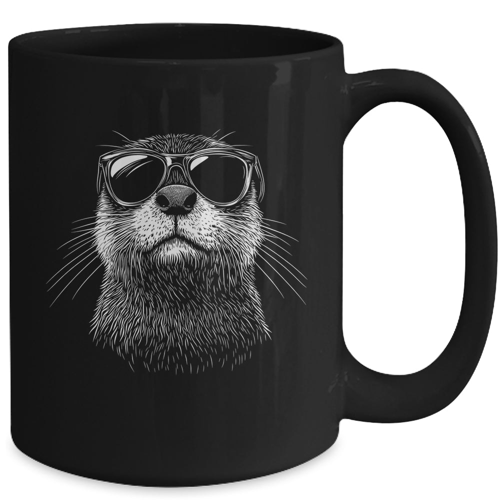 Funny Otter Sunglasses Otter Sea Lover Men Women Boys Mug | teecentury