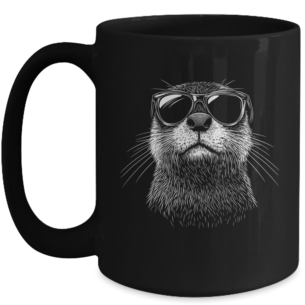 Funny Otter Sunglasses Otter Sea Lover Men Women Boys Mug | teecentury